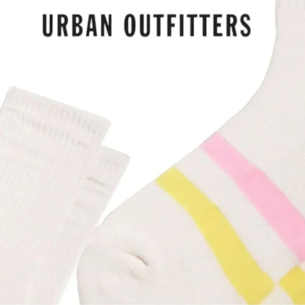 NEW in Package (3) Pairs of UO Urban Outfitters Toe Stripe Athletic Crew Socks
